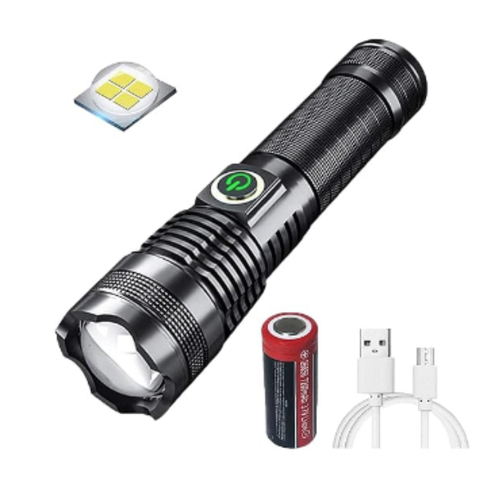 Linterna recargable con zoom